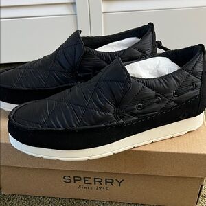 Sperry Women's Black Quilted Boat Shoes